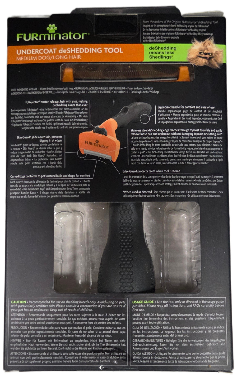 FURminator Undercoat DeShedding Tool for Medium Dog, Long Hair BRAND NEW