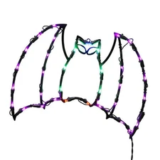 Vickerman X490451 LED Bat Window Lighted Decor with Multi-Colored Lights  16 ...