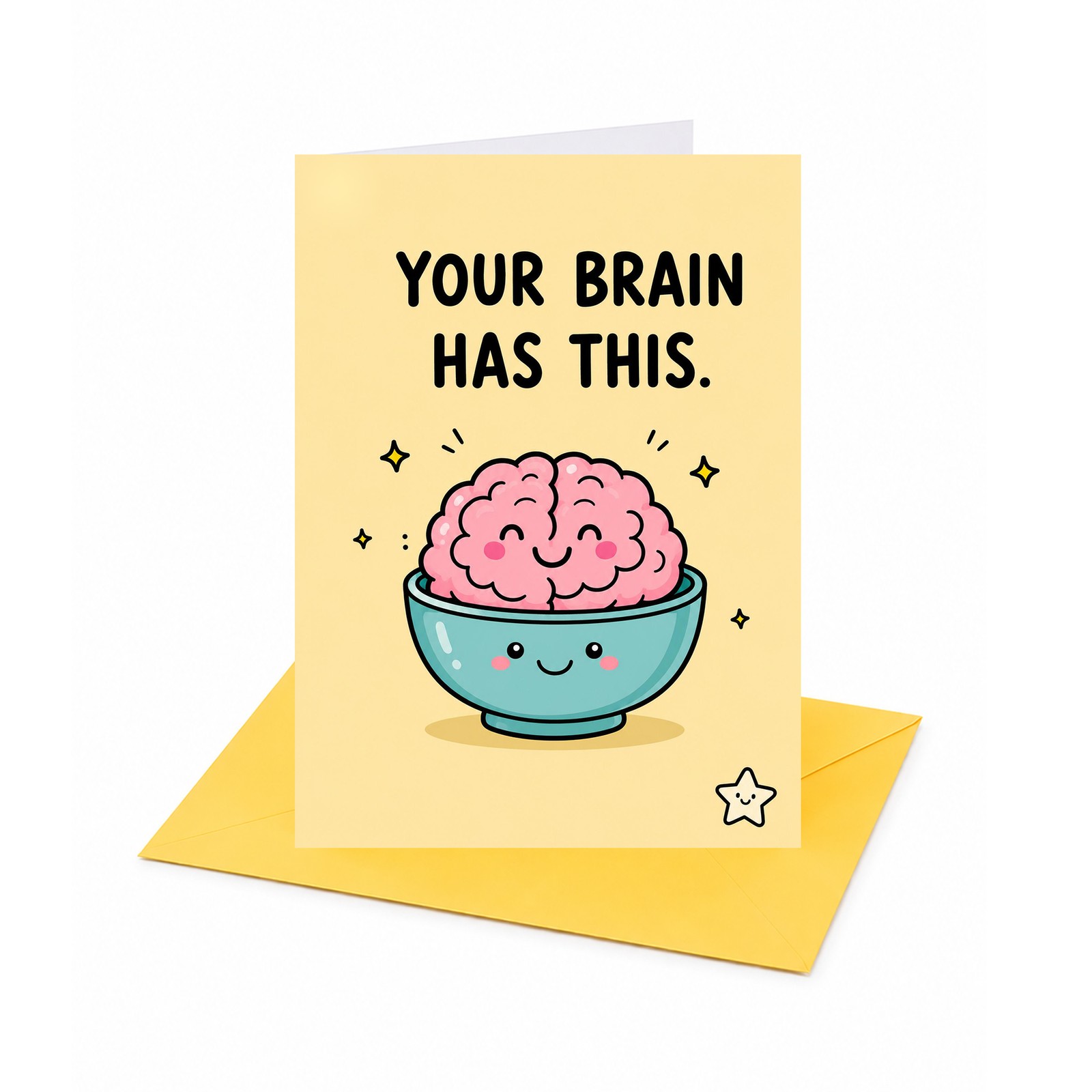 Brightfeel Your Brain Has This Good Luck Greeting Card - Multi - Image 2