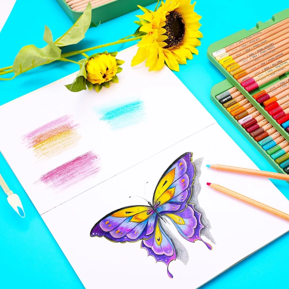 Pro Pastel Chalk Colored Pencils Set of 72 Colors Color Charcoal Pencils for - Image 3 of 4