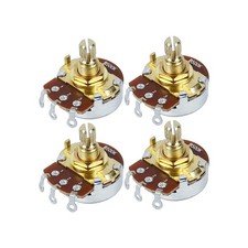4PCS Bass Guitar B500K Potentiometers Pots Gold Brass Taper Copper Short Shaft