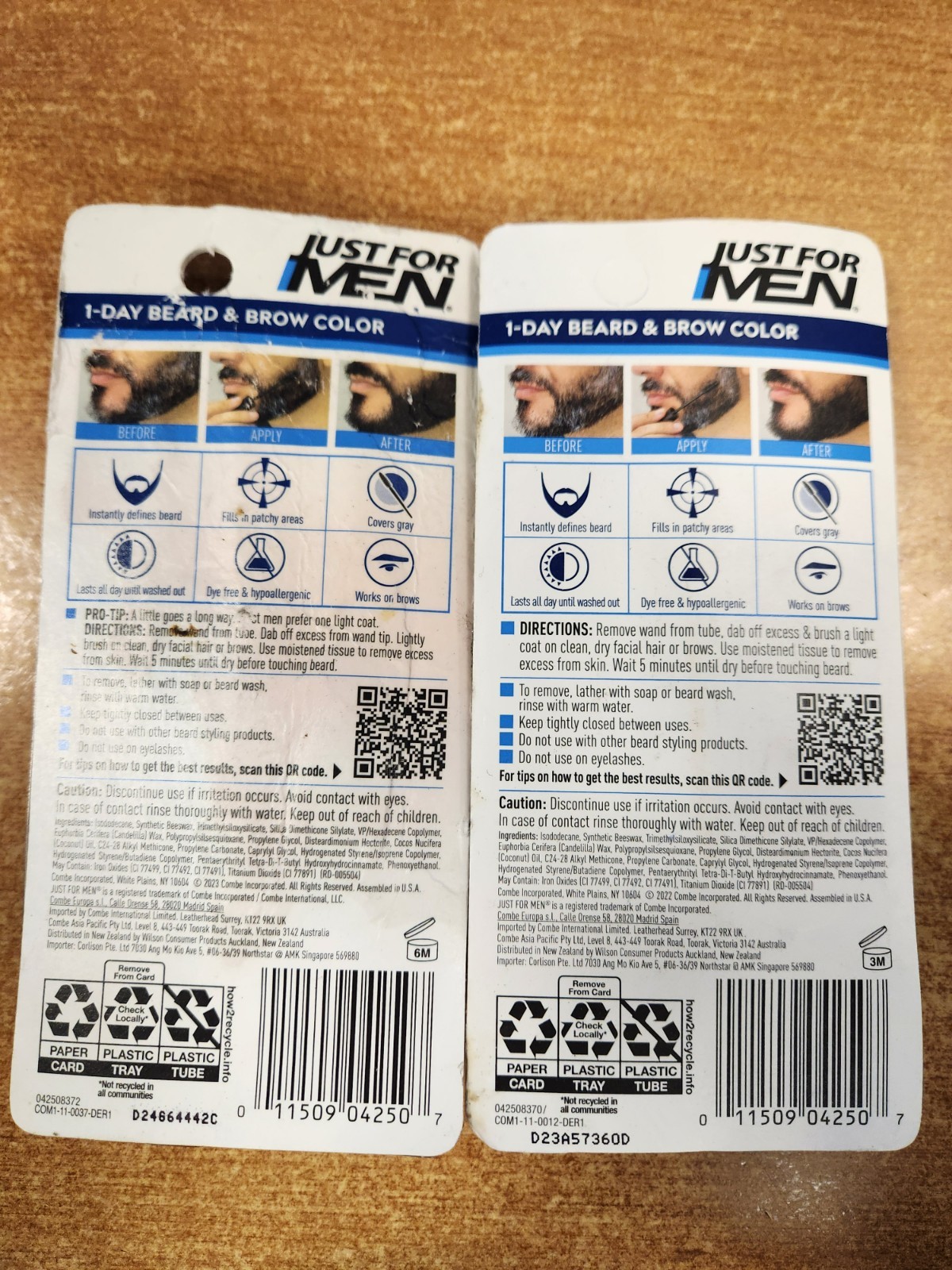 2 Pack: Just For Men 1-Day Beard & Brow Color - Black  (2507)   W1A