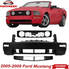 Front Bumper Cover Grille Assembly Kit For 2005-2009 Ford Mustang