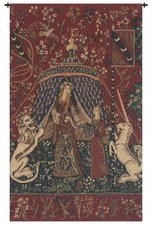 Seul Desire Belgian Tapestry - Medieval Lady and Unicorn Design,Woven in Belgium