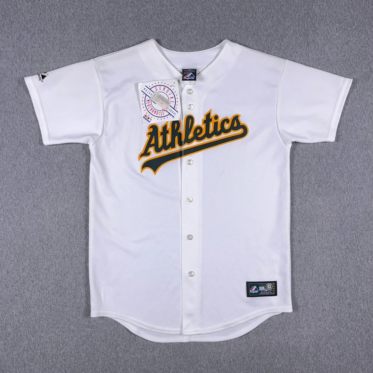 Maillot Vintage Suzuki Oakland Athletics MLB – Taille Enfant 18-20 Blanc