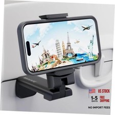 Airplane Travel Essentials Phone Holder, Universal Handsfree Phone Mount Black
