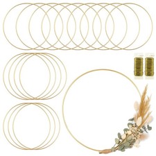 16 Pack Foral Hoop 18 Inches Metal Rings for Crafts Macrame Rings Hoop Wreath...