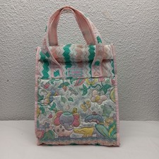 Vintage 90s Carters Insulated Bear Diaper Bag Bottle Bag Pink Mint Purple