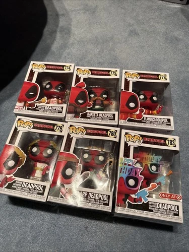 Funko Pop Marvel Deadpool Lot of 6 Vinyl Figures New In Box