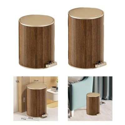 Mülleimer mit Holzmaserung,Tretmülleimer,Mülleimer mit großem