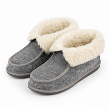 Pantofole fatte a mano in feltro di lana polacco unisex calde accoglienti scarpe da casa UK 3,5-7,5