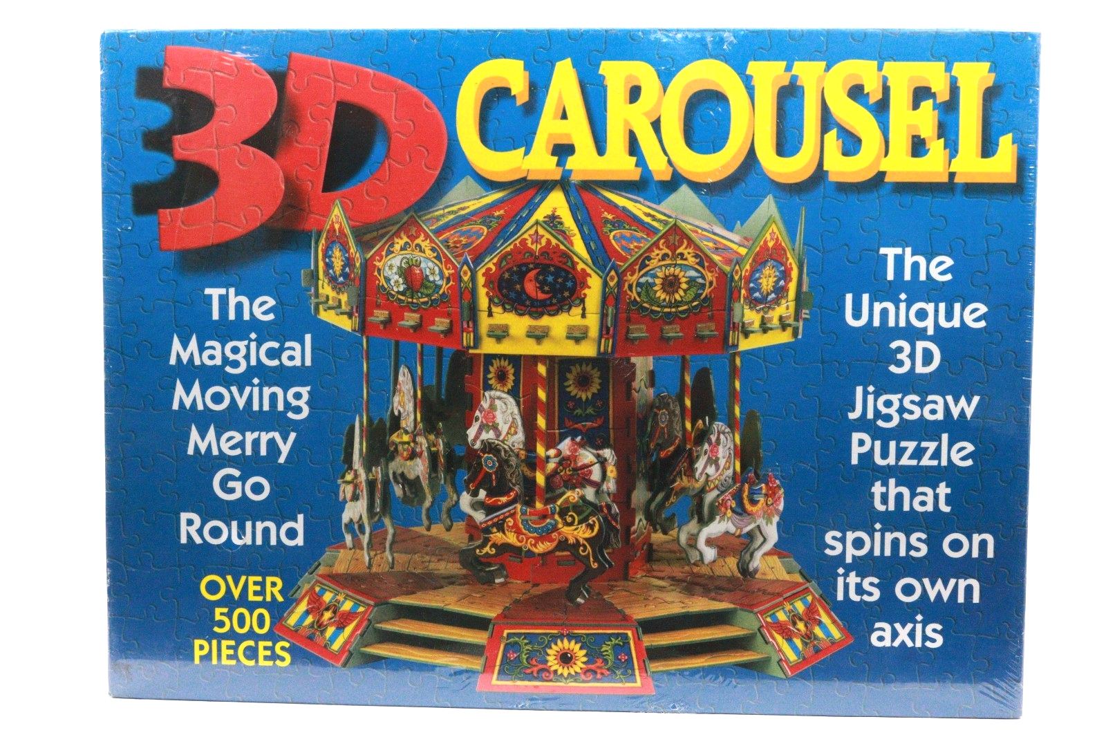 3D Moving Carousel 500 Piece Puzzle New SEALED