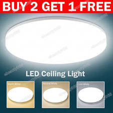 48W LED Ceiling Light Panel Down Lights Round Bathroom Living Room Wall Lamp NEW