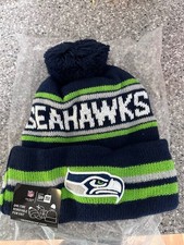 New Era Seattle Seahawks On-Field Knit Beanie/Hat Removable Pom New