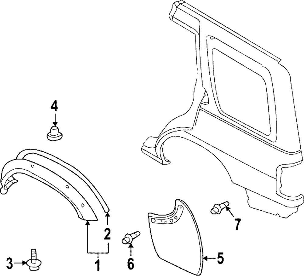 Guardabarros para Nissan Xterra 2000-2004 (P/N 78812-7Z300)