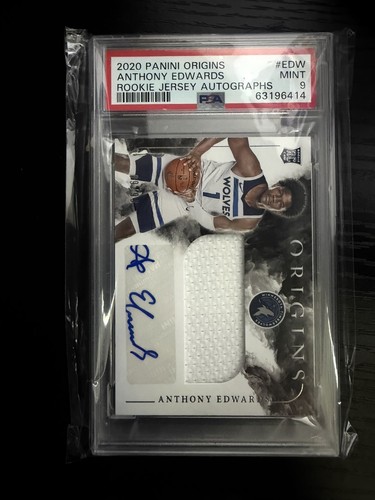2020 Origins Anthony Edwards Rookie Patch Auto /99 RPA RC PSA 9 JERSEY SSP