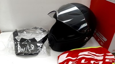 Street Fighter Solid 2020 Retro Full Face Motorcycle Helmet Matte Black 2XL