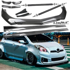 Carbon Fiber Front Bumper Lip Spoiler Side Skirt Body Kits For Toyota Yaris/ R