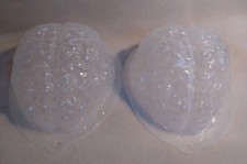 2 moldes de gelatina en forma de cerebro Halloween horror zombi plástico novedad moldes de gelatina