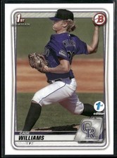 2020 Bowman Draft 1st Edition #BD-23 Case Williams Sky Blue