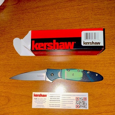 Kershaw Leek 1660ABD USA MADE! Manual Drop Point Plain Edge Aluminum Pocket Clip