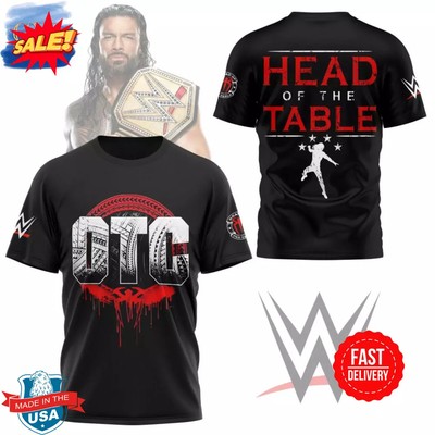 Roman Reigns OTC WWE Limited Edition Black 3D Shirt