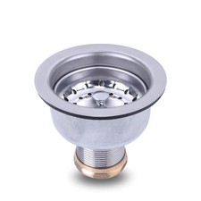 3-1/2 Deep Cup Kitchen Sink Drain Assembly, 304 Stainless Steel Construction ...