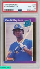 1989 DONRUSS KEN GRIFFEY JR #33 ROOKIE HOF SEATTLE MARINERS RC PSA 8 NM-MT