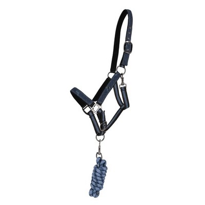 QHP Halfter-Set Turnout Collection navy dusk Halfter mit Strick 