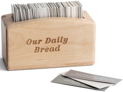 DaySpring Our Daily Bread Wood Promise Box 240 Scripture Cards Brown