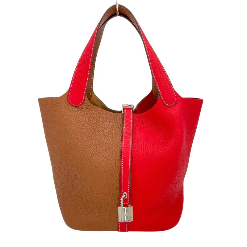 HERMES Picotin Lock MM Kazak Taurillon Leather Handbag Y Stamp #OKB1853