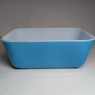 Vintage PYREX Primary Color Blue Refrigerator Dish #0502 *No Lid Made In The USA
