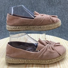 Crown Vintage Shoes Womens 9.5 Hermosa Espadrille Slip On Loafer Pink Suede