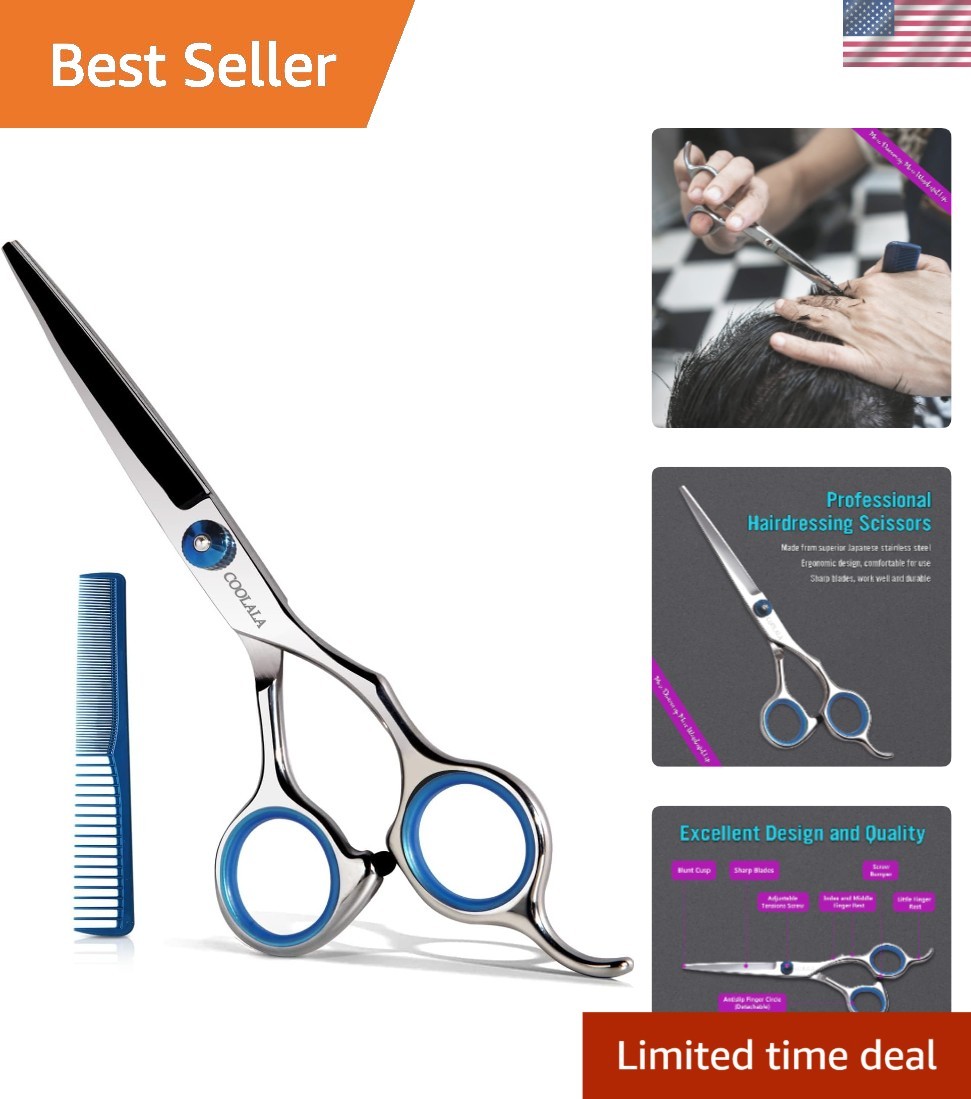 Stainless Steel Hair Cutting Scissors 6.5 Inch Hairdressing Razor Shears Prof...