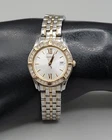 Seiko 1991 Ladies Watch 25mm Crystal Bezel Date Quartz 7.5" Two Tone 7N82OHDO