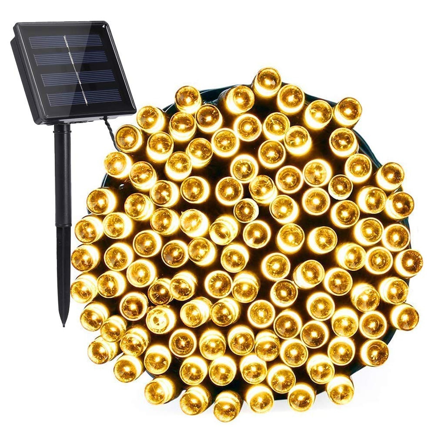 Toodour 72ft 200 LED Solar Christmas Lights with 8 Modes for Outdoor Decor