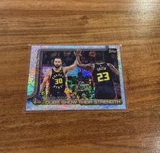 Stephen Curry + Draymond 2025-26 Topps Basketball Sandglitter Holo SP NRMT+ GSW