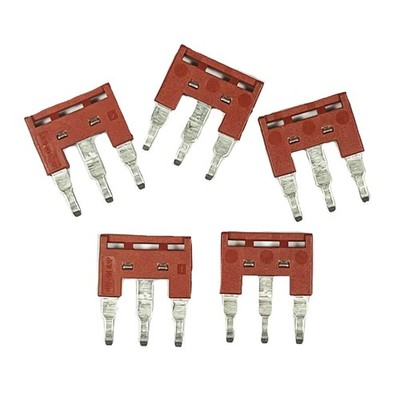 5 PCS Dinkle DSS4N03P DIN Rail Terminal Block PressFit Jumper 3Pole