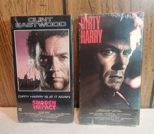 Clint Eastwood VHS 2  lot sealed Dirty Harry 1990 and Sudden Impact 1991