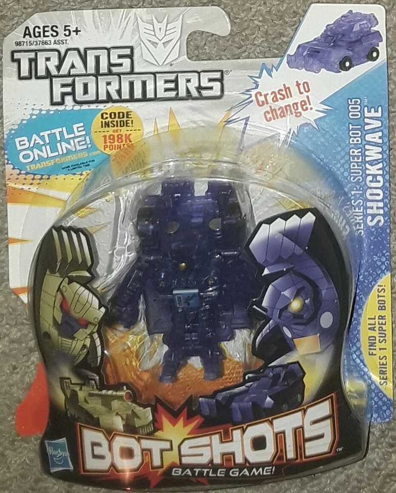 Transformers Bot Shots Super set Shockwave Optimus Bumblebee Sentinel Megatron - Image 3 of 4