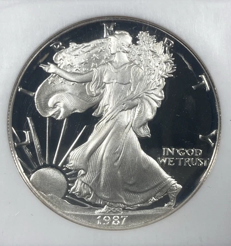 1987-S Silver Eagle ASE 1.00. NGC PR 69. UC. Proof.