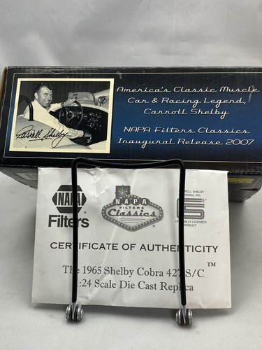 Vintage 1998 NAPA Classics 1965 SHELBY COBRA 427 S/C CSX3012 1:24 Diecast Car - Picture 13 of 20
