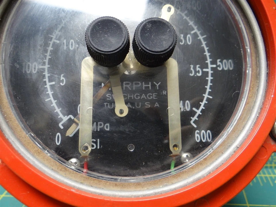 Модель Murphy Swichgage OPLFCY-A-600 PN: 05702198 125 В переменного тока 0-600 фунтов на квадратный дюйм 0-4 МПа - Изображение 2 из 4