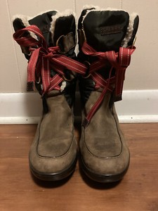 Sperry Cómodo Botas de nieve mujer talla 6 Marrón Negro Imitación Cuero  Forro a prueba de agua | eBay