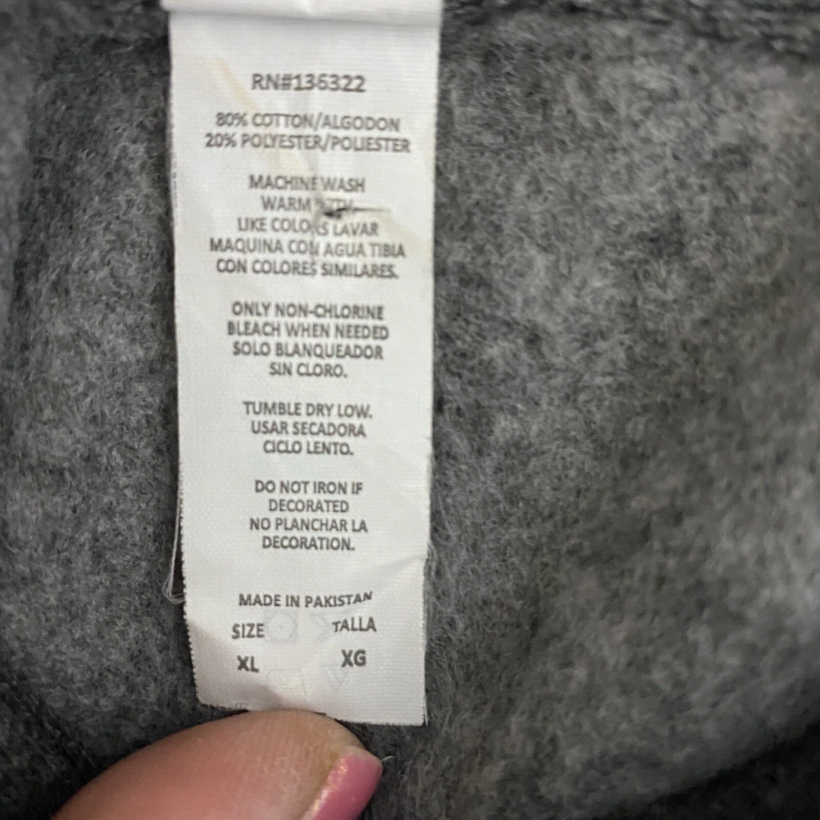 VETEMENTS Felpa con cappuccio MJ Apparel donna San Diego XL grigio scuro blu navy bianca