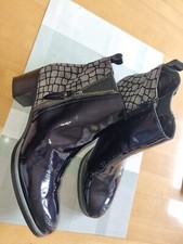 Maripé Chelsea Boots Gr.41 UK 7 Stiefelette Stiefel Damenschuhe  Lackleder Top