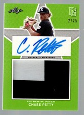 2020 Leaf Perfect Game Nat'l Showcase Patch Auto Emerald #PACP1 Chase Petty 7/25