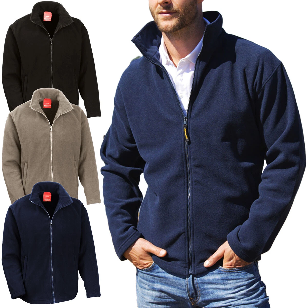 Mens Fleece Jacket New Plain Full Zip Up Heavy Outdoor Warm Polar Anti Pill Work
Opens in a new wind