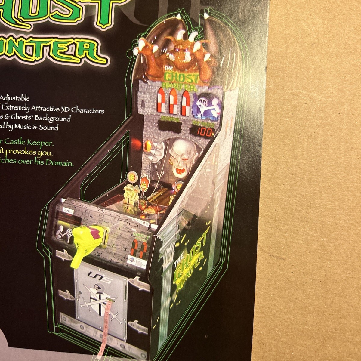 ORIGINAL 11- 8” arcade game AD FLYER 2005 The Ghost Hunter Bromley