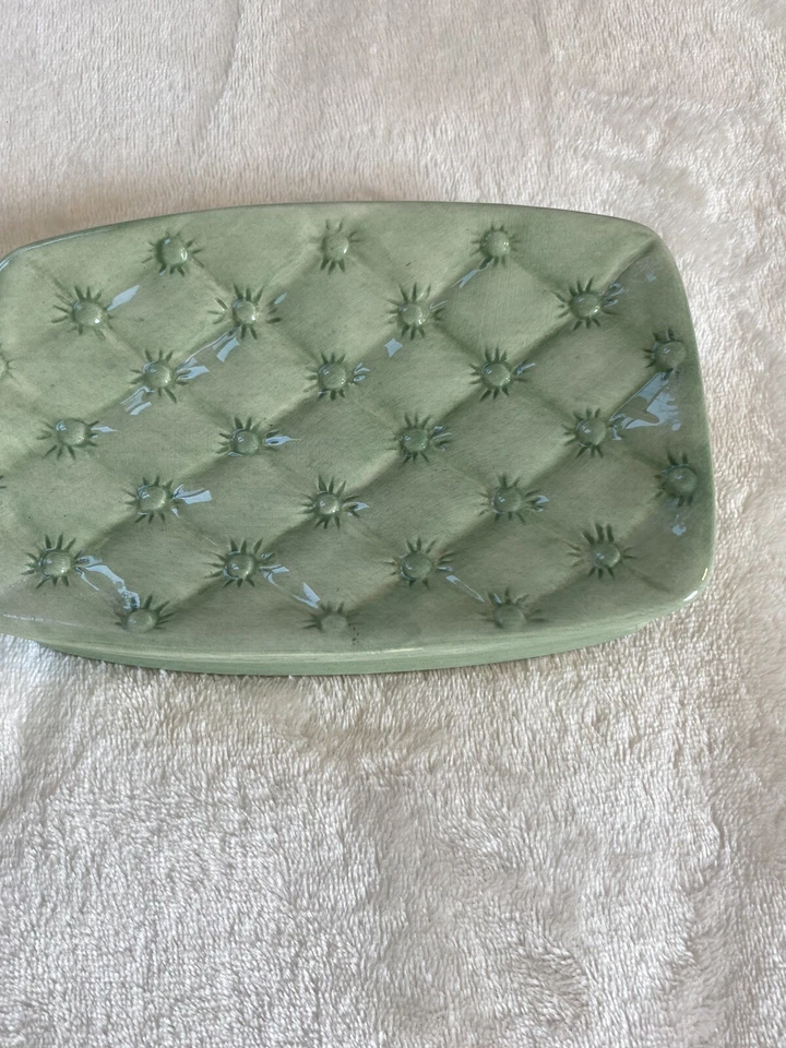 2 jaboneros de cerámica Laura Ashley Spring Bloom florales verdes acolchados cabaña Foto 3 de 4